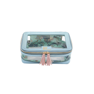 Metallic Light Blue Tile Storage Bag