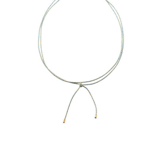 Metallic Lariat Cord Necklace