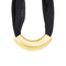 Curved Metal Tube and Mesh Necklace