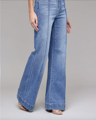 Hidden Happi Pintuck Comfort Flare Denim