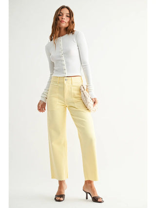 Just Black Utility Wide Leg Jeans