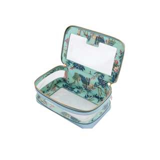 Metallic Light Blue Tile Storage Bag