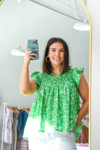 Blossom Breeze Smocked Top