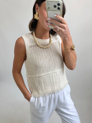 Cream Come True Crochet Top