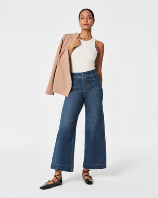 Spanx Cropped Wide Leg Jeans