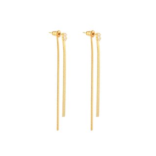 Baguette & Chain Earrings