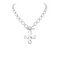 Chunky Cross And Chain Toggle Necklace