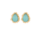 Decorated Teardrop Stone Earrings