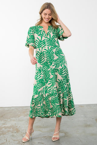 Leaf This Here Printed Maxi Dress