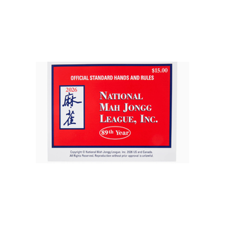 2026 National Mahjong League Playing Card