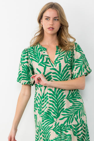 Leaf This Here Printed Maxi Dress