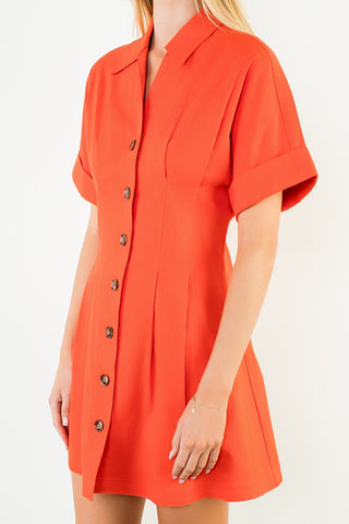 Feeling Zesty Button Up Dress