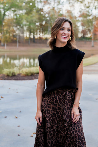 Karlie Leopard Tie Maxi Skirt