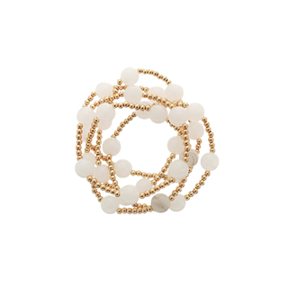 5 Row Marble and CCB Ball Bracelet