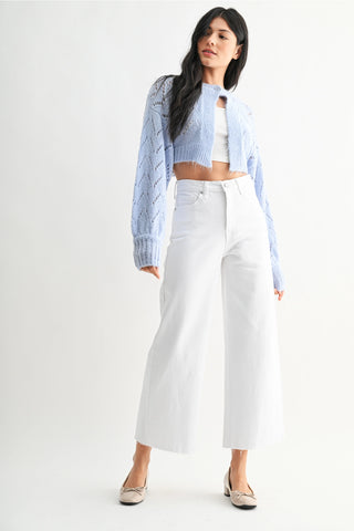 Just Black Scissor Cut Wide Leg Jeans