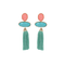 Resin Link & Tassel Earrings