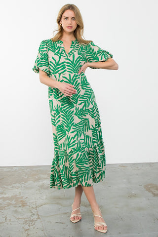 Leaf This Here Printed Maxi Dress