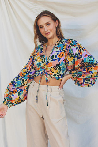 In The Moment Ruched Halter Top