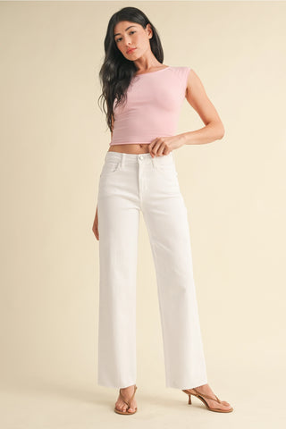 Just Black Slim Palazzo w/ Scissor Cut