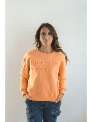 Tigers On Top Embossed Sweatshirt