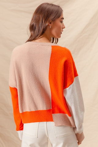 Jaw Dropping Color Block Sweater