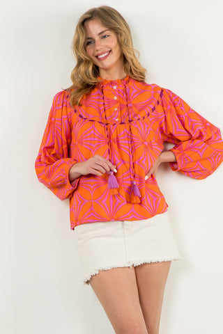 A Bouquet Of Fun Flower Print Top