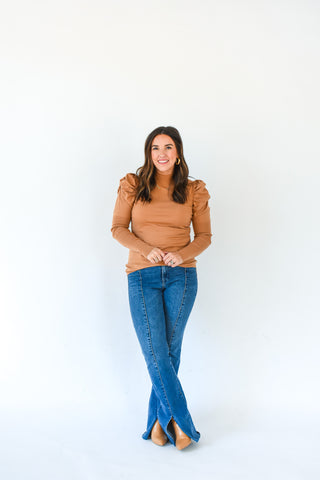 Hidden Happi High Rise Flare with Front Slit