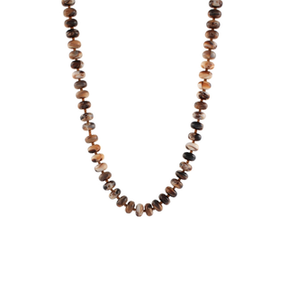Marble Rondelle and Seed Bead Necklace
