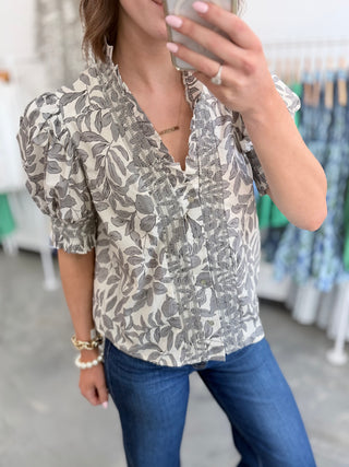 Ruffle Me This Floral Top