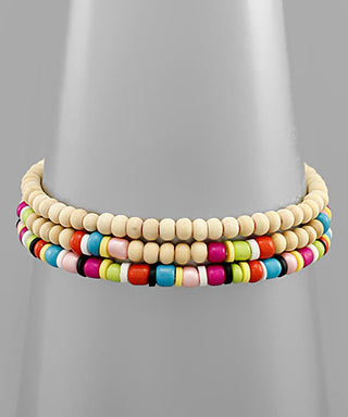 3 Wooden Beads Bracelet