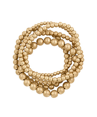5 Row Metal Ball Bead Bracelet