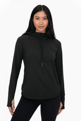 Active Hoodie Top with Thumbholes