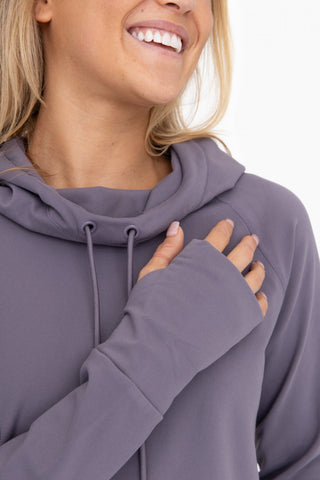 Active Hoodie Top with Thumbholes