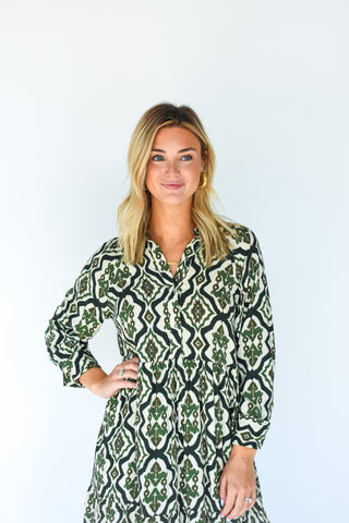 Olive Up Midi Dress