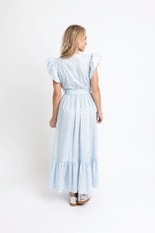 Karlie Floral Stripe Maxi Dress