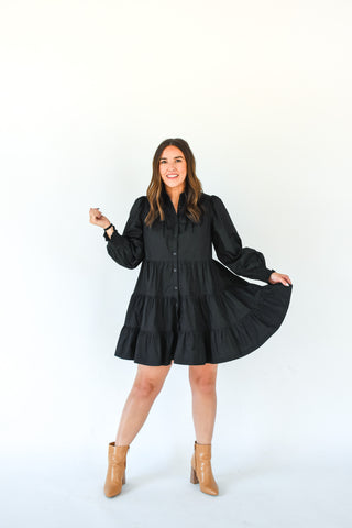 Play By Tier Button Down Dress