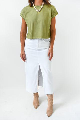 Hidden Peyton Wide Slit Midi Skirt