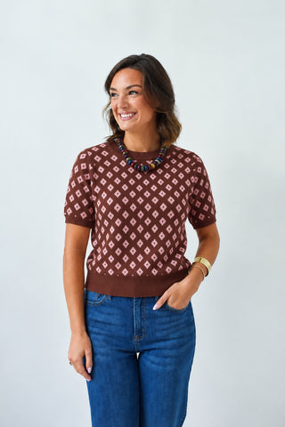 Spot Me Geometric Printed Sweater