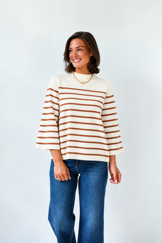 Fine Line Mock Neck Sweater
