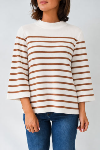 Fine Line Mock Neck Sweater