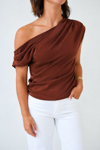 Satin the Mood Draped Top