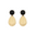 Shell and Dome Stone Earrings