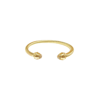 End Pave Crystal Cable Cuff
