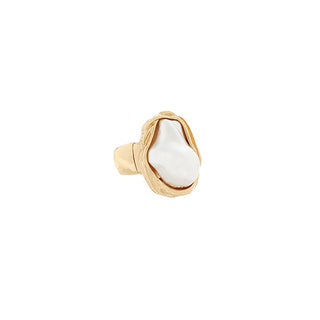 Organic Pearl Adjustable Ring