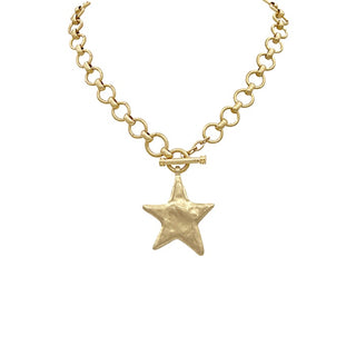 Textured Star Necklace