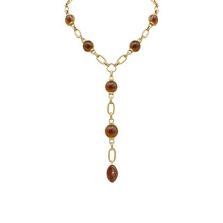 Pearl & Oval Chain Y Necklace