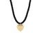 Bold Puffed Heart Cord Necklace