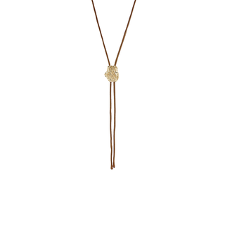 Geometric Pendant Bolo Cord Necklace