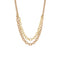Layered Color Coated Chain & Cord Necklace