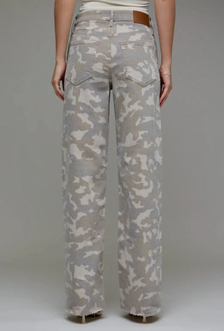 Hidden Camo High Rise Dad Jean